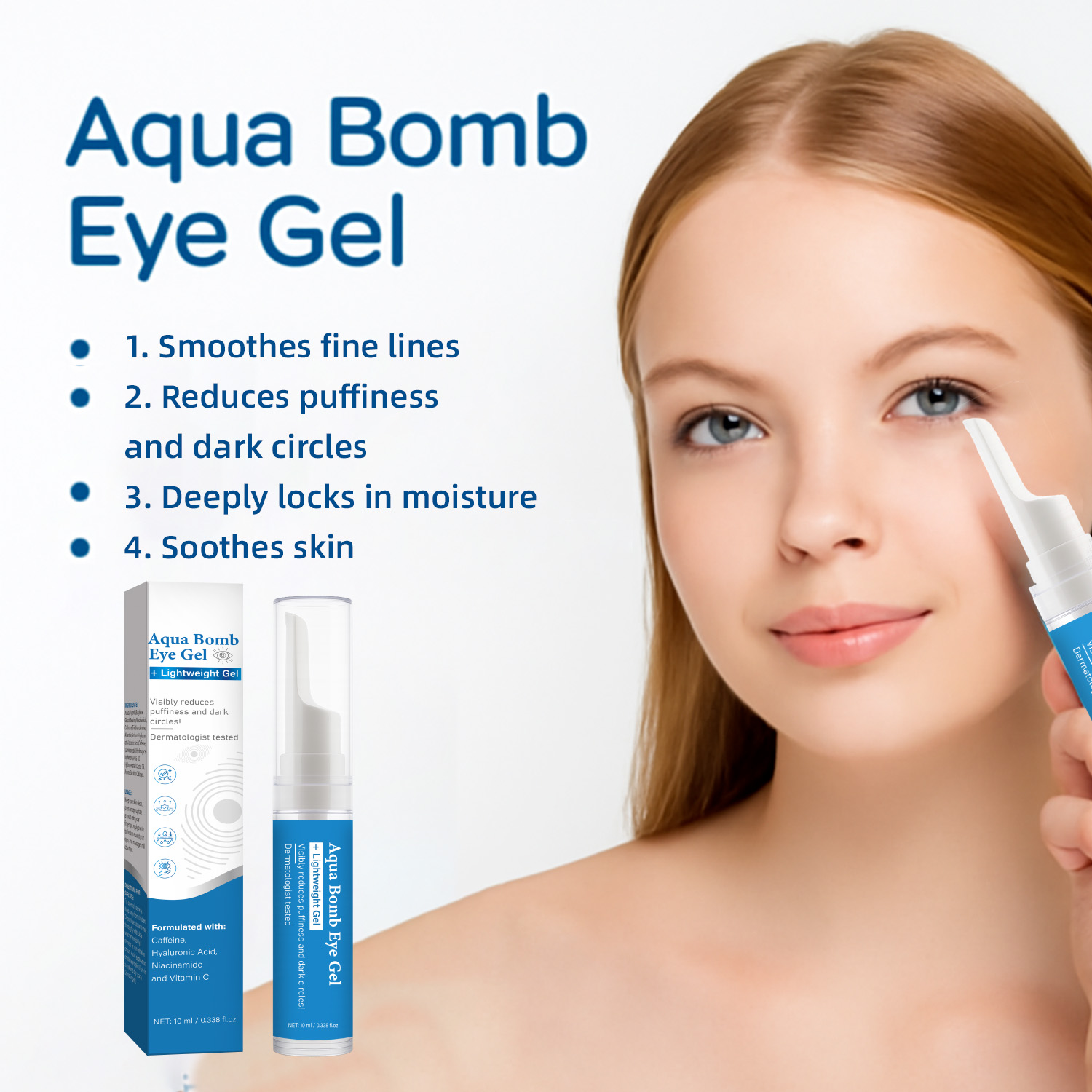 Hyaluronic Acid Serum - Aqua Cooling Eye Gel Caffeine &