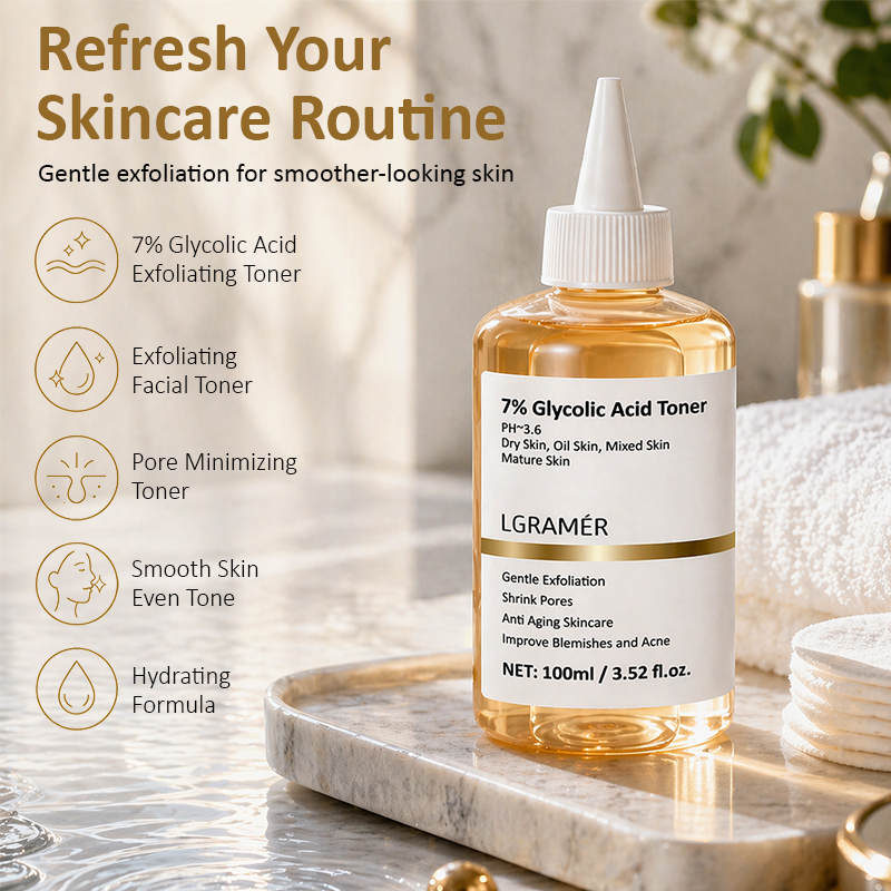 100ml Exfoliating Facial Toner - Glycolic Acid Exfoliant 评论和价格
