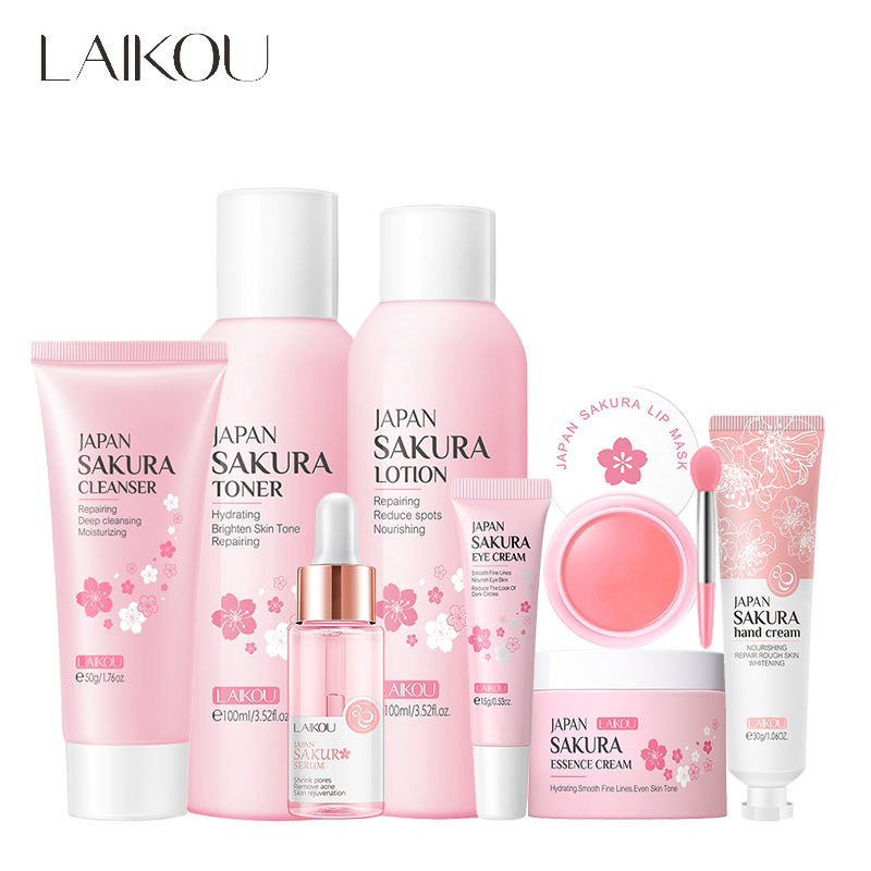 LAIKOU 8Pcs Sakura Facial Skin - Hyaluronic Acid Serum 评论和价格